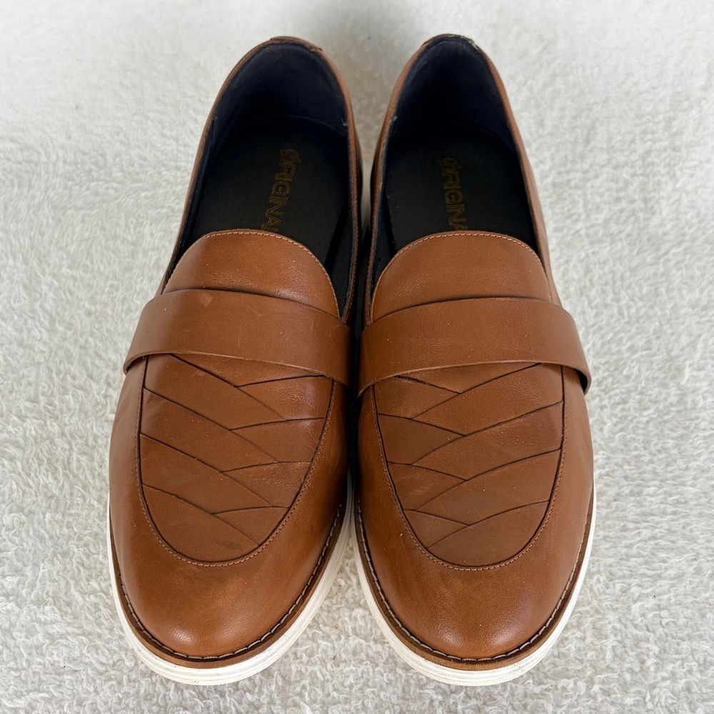 Cole Haan Grand.OS Womens Loafers W15302 British Tan Leather Slip On 11B - Picture 8 of 12